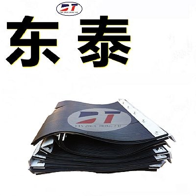 廠家生產(chǎn)導(dǎo)料槽頭部掛板式阻燃橡膠擋塵簾 多層夾板耐磨聚氨酯擋灰簾